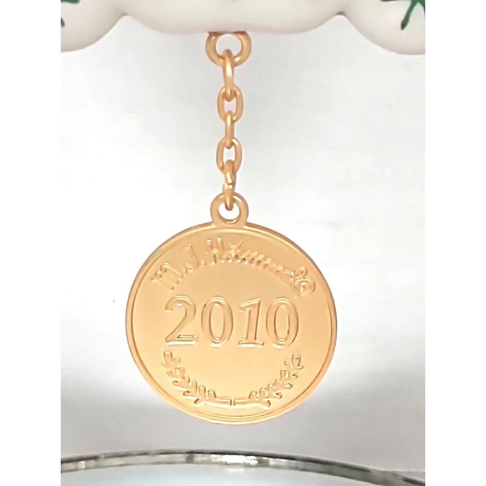 2010 M.J Hummel Skater In Stride Annual Ornament Porcelain Christmas W/box